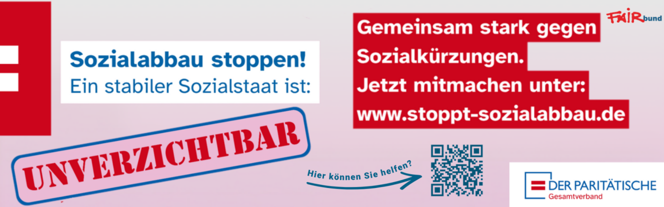 Bild: Banner Stoppt Sozialabbau